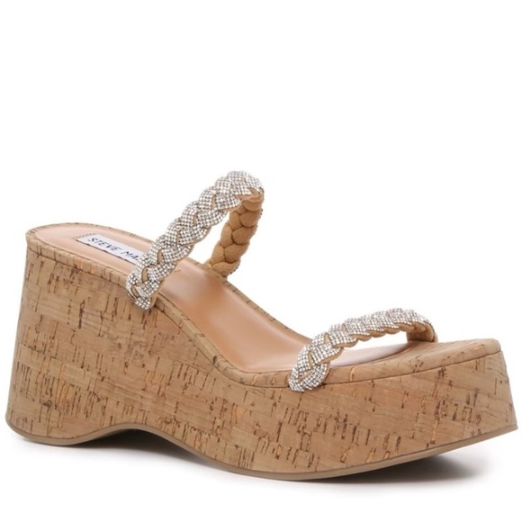 NEW! Steve Madden Silver Metallic Dayna Platform Sandal - Size 9 - Picture 14 of 14